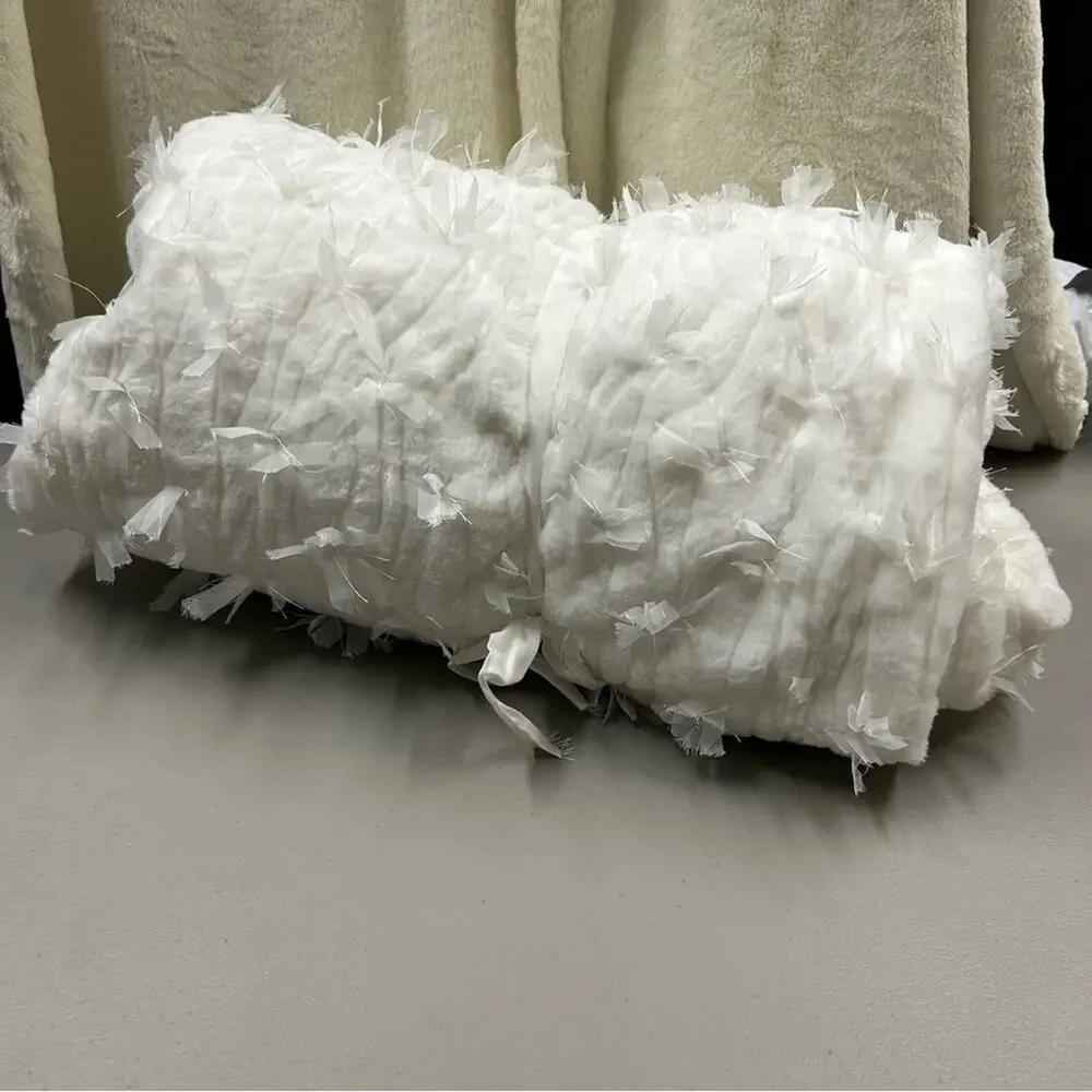 LoveShackFancy Pottery Barn Bow Bean Bag Chair Slipcover Only White NWT